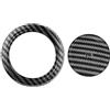 TAZIZI Set adesivi zona manopola | Rivestimento in fibra di carbonio per console MG4, effetto fibra di carbonio, 2 pezzi