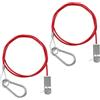 PIANKEKE 2 Pz 1m x 4 mm Corda di Sicurezza per Rimorchio Caravan | Cavo di Sicurezza per Rimorchio per Roulotte, Cavi di Sicurezzas per traino ad alta resistenza per Clevis roulotte tendalini
