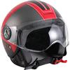 AL Helmets CASCO DEMI-JET AL HELMETS MOD. 101 MATURE AL DESIGN NERO-ROSSO - NOVITA' IN ANTEPRIMA DESIGN STAGIONE 2022 (S)