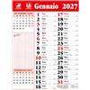 Ka_Europe Calendario Olandese 2027 da Muro - disponibile in 3 Colori (Rosso/Verde/Blu), Numeri Grandi, Spazio Note, Carta Premium Ecologica - Perfetto per Ufficio, Casa e Idea Regalo (Rosso Notes)