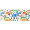 Qjjinxior Tappetino per mouse, tappetino da scrivania con dinosauro arcobaleno, tappetino per mouse antiscivolo, 30 x 80 cm