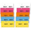 GraciaPro Blocchi di biglietti numerati da 1 a 1000, numeri doppi per consumo, fiere, guardaroba, eventi, estrazione (5 colori)