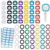 YoneJave Set da 70 Pezzi Copri Chiavi Colorati, 7 Colori Coprichiavi Colorati in Gomma, Tappi per Chiavi con Etichette Rotondi e Quadrati per Modelli Piatti Standard in Casa e Ufficio