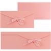 amassan 50 buste rosa con chiusura a fiocco, porta biglietti di auguri di carta per inviti, posta, cartoline, bollette, bomboniere, biglietti da visita, 21 x 10 cm