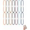 JAUBCN Elastici per Quaderni, 14 Pezzi, 7 Colori | Quattordici anelli elastici chiusi con raccordo metallico, due per colore, per fermare quaderni, agende e taccuini.
