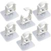 ONEJI 6 morsetti per tubi da 32 mm, clip adesive a U con blocco | Sei supporti senza fori con basi da 70 × 70 mm per tubi acqua, flessibili, PEX o PVC con diametro esterno 32 mm.