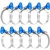 VESMEN 10 pezzi Fascette Stringitubo con Farfalla, 32-50 mm, Fascette Stringitubo | VESMEN Fascette Metalliche Stringitubo Regolabili, con Dado Alette, per Tubi Acqua Piscina lavatrice e altro