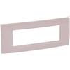 legrand 685698 vela quadra placca 6 posti colore rosa pesco riflessi