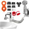 RCIDOS Cucina Doccetta Per Doccia，Con Tubo Retrattile 3M，Doccetta Per Lavandino,Facile Da Lnstallare, Set Doccetta Per Lavandino,Adatto Per Cucine, Bagni E Bagni Semicupi