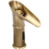 C-Juzarl Rubinetto automatico da bagno con sensore, rubinetto da bagno a induzione, senza contatto, lavandino a cascata Touchless Tap per cucine, bagni (oro)
