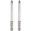 QUARKZMAN 2Pz #1 Punte Cacciavite Phillips PH1 1/4 Gambo Esagonale 3.15 (80mm) Lungo 5mm Asta Punta Trapano a Croce Magnetiche acciaio S2 Inserti per Avvitatore Industriale, Grigio