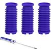 CHENWHONG Tubo ricambio compatibile con Dyson V8 slim V15 slim SV18 SV20 SV10K | Set condotto flessibile, tubo blu, con strumento, pezzi aspirapolvere per manutenzione domestica(4pc)