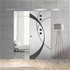 Aqua Roy The Shower BOSS Porta Scorrevole in vetro modello SHINE 90x215 cm (60/80/90 cm) 8 mm, vetro Satinato, Nano rivestito antracite, kit hardware complete (90x215 cm, DESTRA)