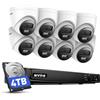 ANNKE Kit Videosorveglianza PoE 4K con Hard Disk 4TB | NVR 16 Canali, 8 Telecamere IP 8MP Esterne, Rilevamento AI Persone e Veicoli, Visione Notturna, Registrazione 24/7, IP67