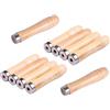 LATRAT 10 pezzi di lima con manico in legno, manico per carriola, lungo 9 cm e 4 mm foro per lime, raspe e scalpelli
