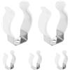 QUARKZMAN 5Pcs Clip A U T8 Portatubo Da 20mm 13/16 Altezza 36mm Bianco | Per LED Tubi Fluorescenti Supporto Per Montaggio Tubi Lampada Per Barre Luci, Acciaio Inossidabile