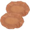 NULYLU 1 Set Paralume Facile da Montare e Pulire Elastico Integrato Oscurante Circolare di Cotone Color Caffè Bordo per Lampade da Soffitto in Interni Casa Minimalisti 2 Pezzi