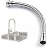 Zyrtkeriom Prolunga per rubinetto da cucina flessibile, prolunga rubinetto multifunzionale con doccetta lavello, estensione rubinetto cucina 360°, installazione semplice, risparmio di acqua, compatibile con