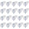BOXOB 20 Pezzi Clip di Fissaggio per Vetro, 2x1,1cm Plastica Clip per Pannelli in Vetro Clip per Supporto Specchi con Viti per Fissaggio Finestre Vetro Porte di Armadi (Trasparente)