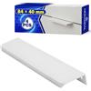 MONTERAL 4x Scomparsa Maniglie per Mobili da Cucina 84 x 40 mm Fori Montaggio 64 mm | Maniglie Cucina y Mobili Realizzato in Alluminio Anodizzato Color Bianco - Garanzia di 10 Anni - MONTERAL