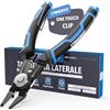 STONE REEF Tronchese Laterale 3 in 1 Spelafili 20-10 AWG Pinza di Precisione | Taglia, spela e afferra con un solo attrezzo: molla di ritorno nascosta e manico antiscivolo