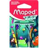 Maped - Temperamatite JUNGLE FEVER per 2 penne con scatola di raccolta - Confezione di cartone riciclabile
