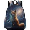 TPISLI Zaini Fox Bambino Classe 2-4 Borsa Scolastica Animal Fox Studenti Scuola Primaria, Bookbag Grande Leggero Viaggio Tempo Libero Outdoor Viaggio Tempo Libero