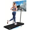 Superun Tapis Roulant Salvaspazio Pieghevole 1-12km/h con Inclinazione 10% Tapirulan Elettrico Pieghevole 3,0 CV Mini Walking Pad Massima di 136 kg,Schermo LED, Telecomando, Controllo tramite APP