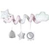 roba Spirale Passeggino Kleine Wolke, in Tessuto, Peluche, Gioco per Bambini, Materiale Morbido e Sostenibile, da Apporre su Carrozzine, Box e Lettini, Rosa