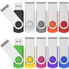 FEBNISCTE Chiavetta USB 512MB Pendrive 10 Pezzi Pennette USB - Girevole Pen Drive 512 MB Piccola Capacità Ottimo Kit Flash Drive - FEBNISCTE Multicolore Memoria USB Penna