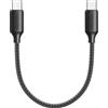 RAVIAD Cavo USB C USB C 100W 0.3M Cavo USB Type-C PD3.0 5A Ricarica Rapida | QC3.0 Nylon Cavo Tipo C Caricabatterie Cellulare per iPhone 16 15 Pro Max Samsung S24 Ultra iPad Pro MacBook Pixel 7 Pro ECC