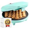 Bestron Piastra per Waffle Bubble, macchina per waffle Bubble per riempire con gelato, cioccolato o frutta, con spia di cottura e rivestimento antiaderente, 700 Watt, Colore: Verde