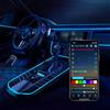 AUTO-STYLE AutoStyle - Illuminazione per interni a LED, multicolore, con controllo tramite app e fibra ottica da 5 metri, 2 pezzi