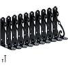 HOME MASTER HARDWARE 5 inch Shelf L Brackets Decorative Shelf Brackets Shelf Support Corner Brace Joint Right Angle Bracket with Screws Black 10-Pack (5 x 3-1/2 inch)