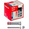 Fischer DuoHM Ø 8 mm con Vite TORX M4x55 mm, 25 Tasselli per Cartongesso in Metallo e Nylon senza Necessità di Pinza, 572923
