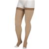Juzo Basic Thigh High w/ Silicone Dot Band 30-40mmHg Open Toe, III, beige by Juzo
