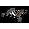 Figuren Shop GmbH Scacchi Con Scacchiera - Scacchi Set Personaggi Re Arthur Oro-Argento Fantasy