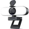 EMEET C60E Light Webcam 4K per Streaming, 3 Modalità di Colore, Filtro Bellezza