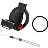 RGYBAO Staffa pieghevole per teleprompter per fotocamera 4P/3, colore nero | Supporto pieghevole con slitta fredda e filettatura 1/4 per uso video live streaming e flussi di lavoro
