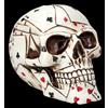Lisa Parker Totenkopf Schatulle Poker Skull Schatellina Portagiochi Figurina