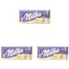 Milka, Cioccolato Bianco, Tavoletta di Cioccolato Bianco, 100% Latte Alpino, Cacao Sostenibile, 100g (Confezione da 3)