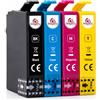 InaGiffy Cartucce d'inchiostro compatibili 603XL Multipack compatibili con stampanti Epson Expression Home ad alta resa (nero, ciano, magenta, giallo) XP-2100, XP-3100, XP-4100, WF-2810DWF, WF-2830DWF