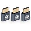 AXFEE 3 Pezzi HDMI Dummy Plug, 4K@60Hz 1080P Adattatore Display Headless | Emulatore HDMI Wireless Portatile,Compatibile con Macbook Pro PC Laptop Monitor Streaming Lavoro a Distanza Windows Mac Linux