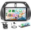 Rimoody Autoradio per Toyota RAV4 2001-2006 Senza Fili Carplay Android Auto | 9 Pollici IPS Touchscreen, Bluetooth 5.2, FM Radio, EQ, Mirror Link, USB, Controllo del Volante Telecamera Posteriore