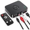 Cutefat Ricevitore Bluetooth 5.4 per Impianto Stereo, Jack 3.5mm RCA, Telecomando | Ricevitore Bluetooth 5.4 (non trasmettitore), telecomando IR, Jack 3.5mm & RCA, cavo USB-C, 20m, audio 3D., Hi-Fi