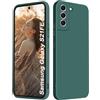 ISOI - Cover per Samsung Galaxy S21 FE 5G, Custodia Morbida in Silicone Liquido, Protezione Completa Antiurto Ultra Sottile per il Corpo - Verde Notte