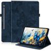 laddutoi Custodia per Samsung Galaxy Tab S10 Lite/S10 FE/S9 FE 10.9, Blu | Protettiva Case per Tab S9 11", Cover in Pelle PU con Supporto regolabile, Slot per schede, Antiscivolo, Motivo a farfalla