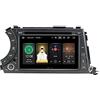 Buladala Android 11 Autoradio Stereo Head unit per Ssangyong Actyon Kyron 2005-2011 con 7″ Screen Carplay Supporta la funzione Comandi al volante FM RDS GPS DSP Split-Screen,188l: 2+16gb