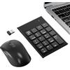 Arkidyn Plus Wireless Tastierino Numerico e Mouse 19 Tasti, 3 DPI Regolabili, 2.4G | Tastierino Numerico USB Ultra Sottile e Portatile con Mouse Silenzioso per Laptop, PC, Notebook - Solo un Ricevitore USB
