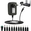 Sylkeov Adattatore CA 12 V 3 A Universale Caricabatterie 12 V 3 A con 11 punte intercambiabili per LED, Router, Telecamera di Sicurezza, Tastiera Digitale e Plus, Alimentazione Universale 12 V 36 W